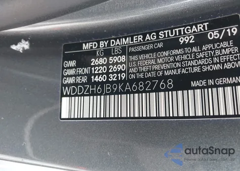 2019 Mercedes-Benz E 450 4Matic z USA, uszkodzony, nr VIN WDDZH6JB9KA682768